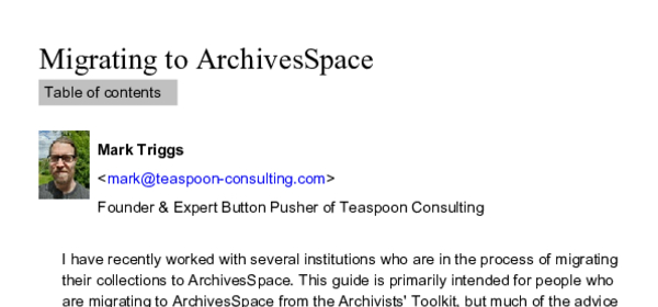 Migrating to ArchivesSpace