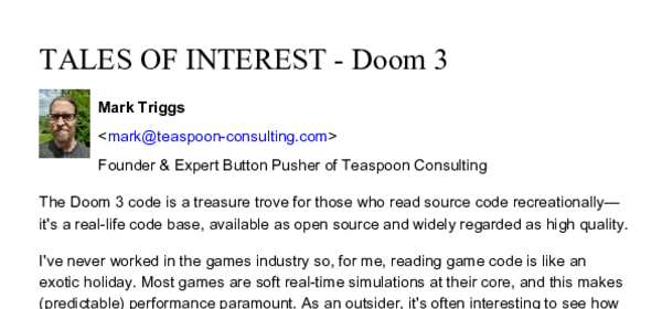 TALES OF INTEREST - Doom 3