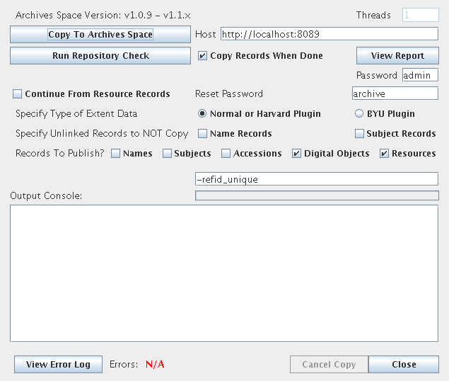 The Archivists' Toolkit migrator